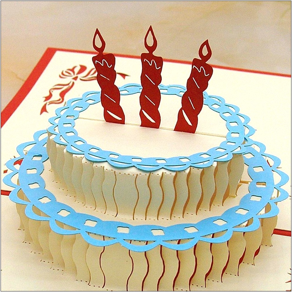 3d Pop Up Birthday Cake Card Template