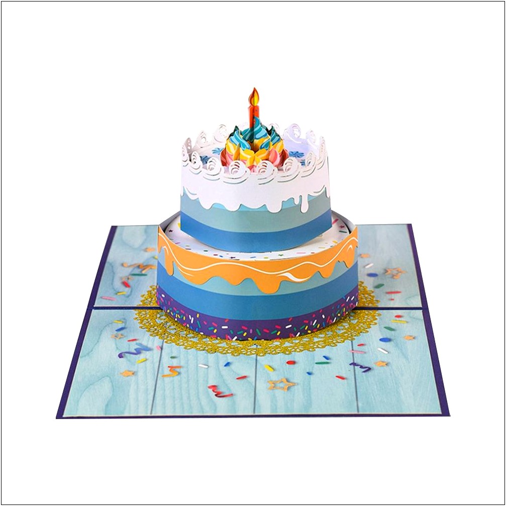 3d Pop Up Cake Card Template