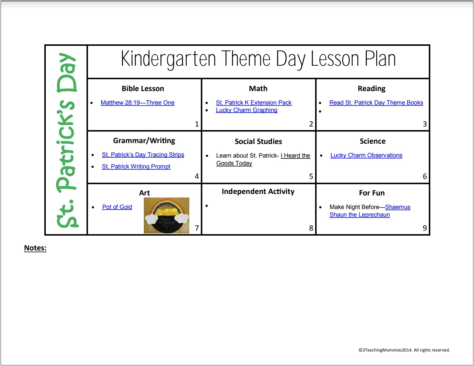 3rd Grade Ela Lesson Plan Template