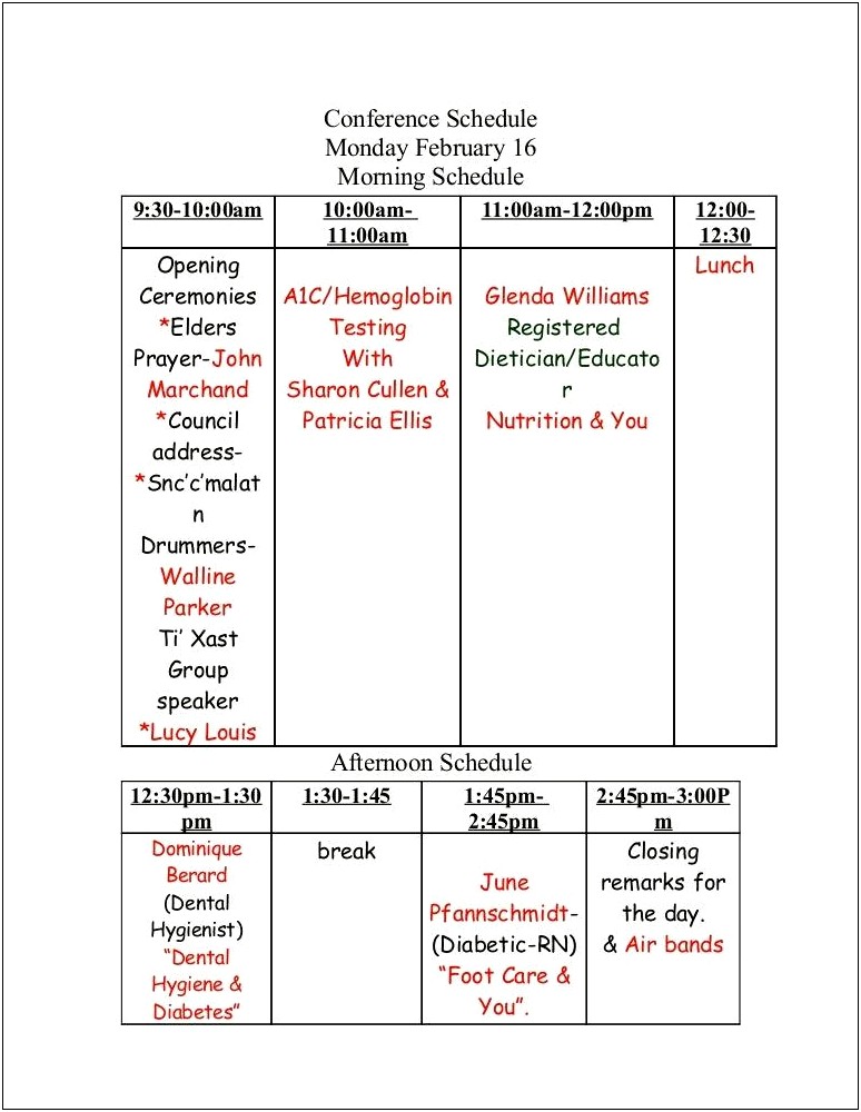 4 Day Itinerary Template And Dental Card