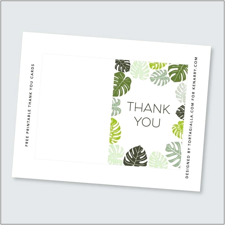 4 Fold Thank You Card Template