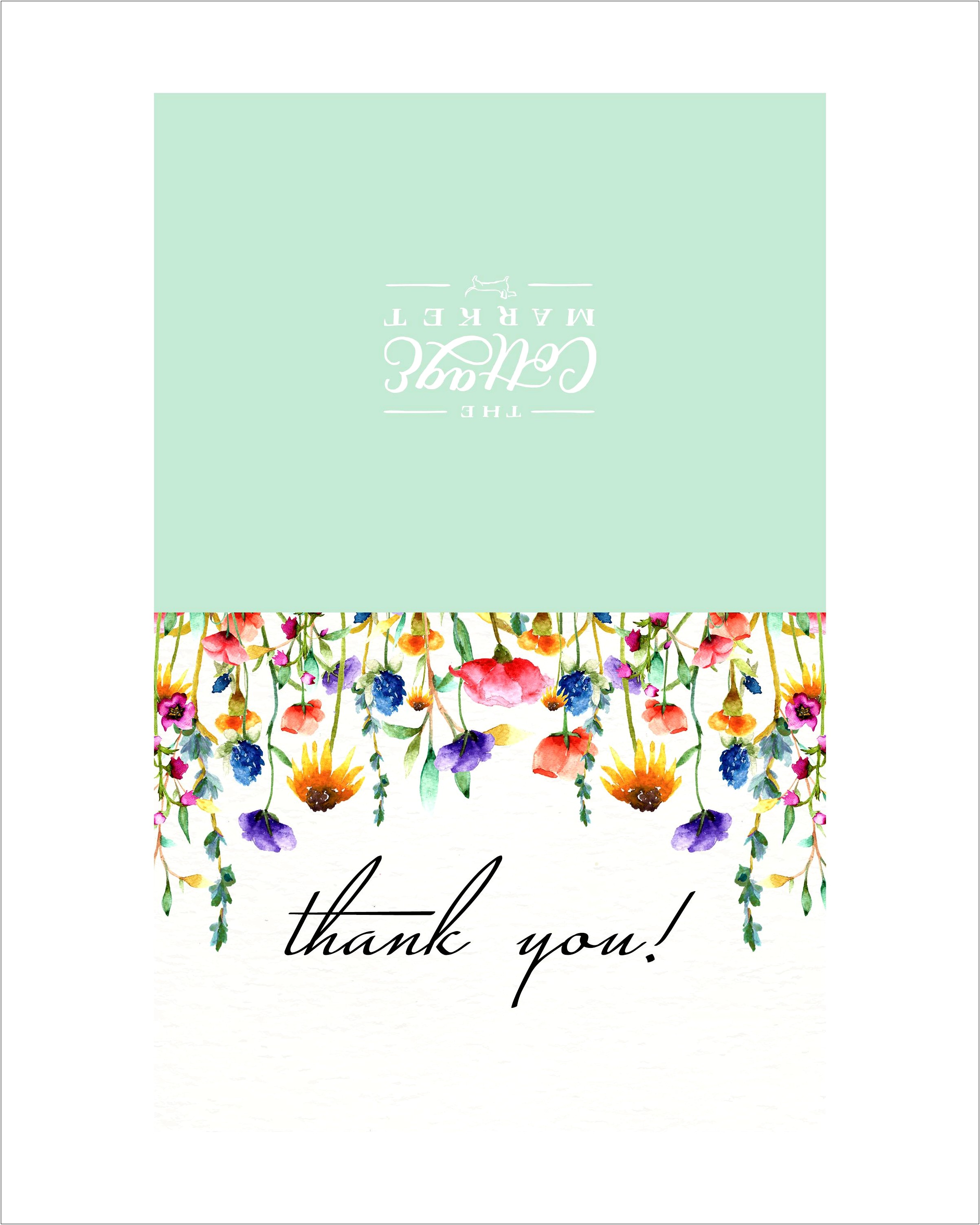 4 Fold Thank You Card Templates