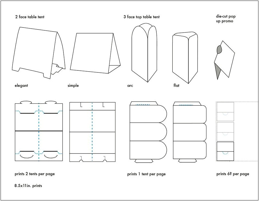 4 X 2.5 Tent Place Card Template