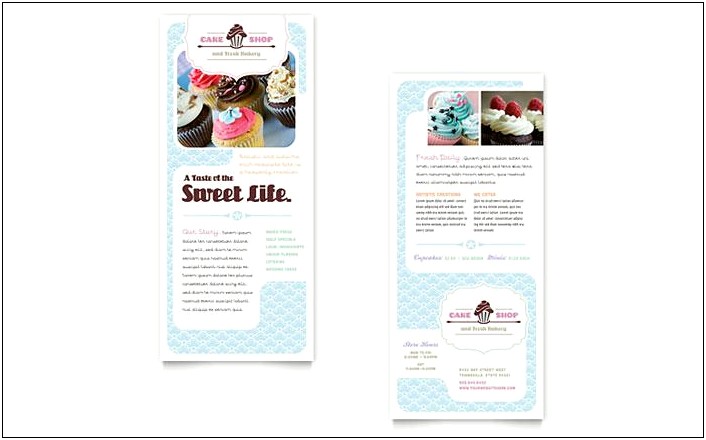 4 X 9 Rack Cards Template