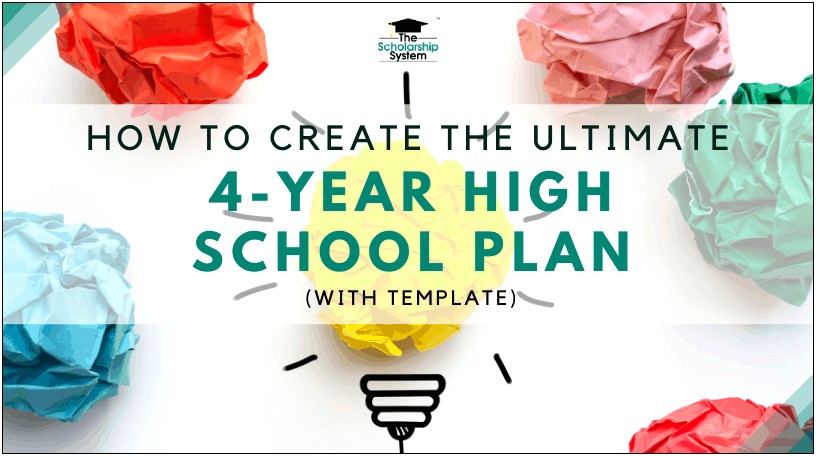 4 Year College Plan Template Quarter System