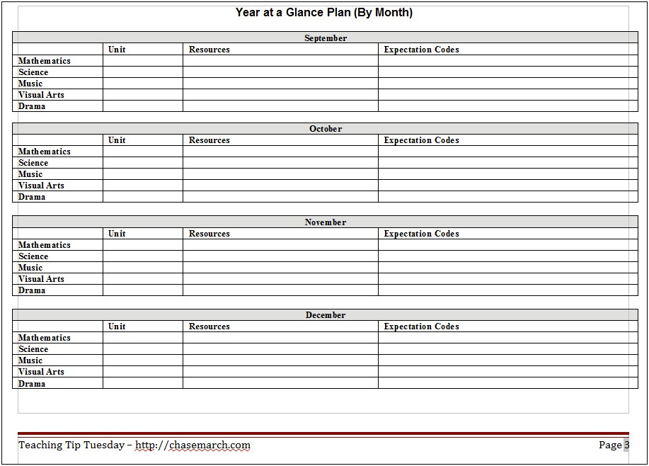 4 Year Plan Template Quarter System