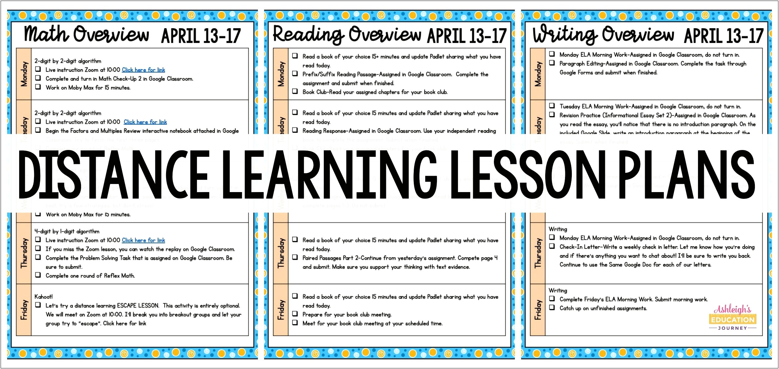 4th Grade Ela Lesson Plan Template