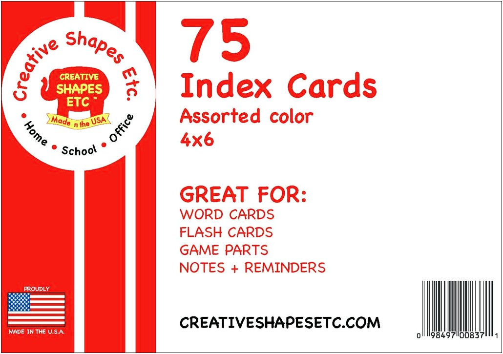 4x6 Blank Index Cards Online Template