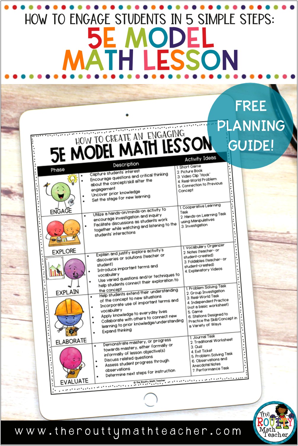 5 E Model Lesson Plan Template