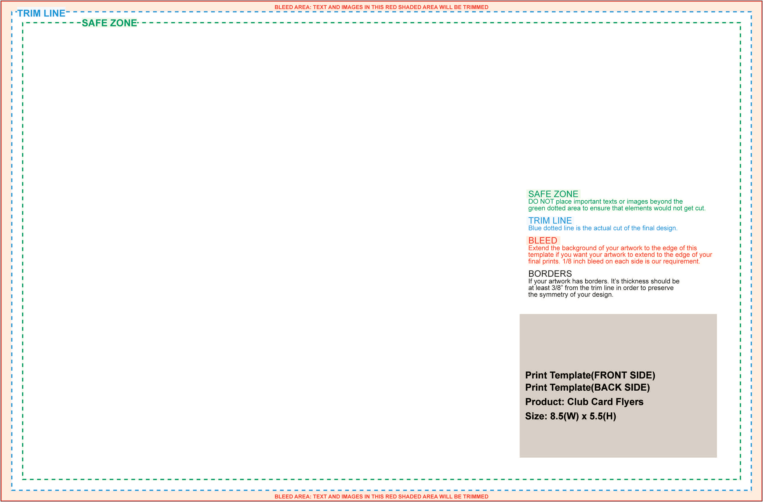 5 X 6.5 Folded Card Template