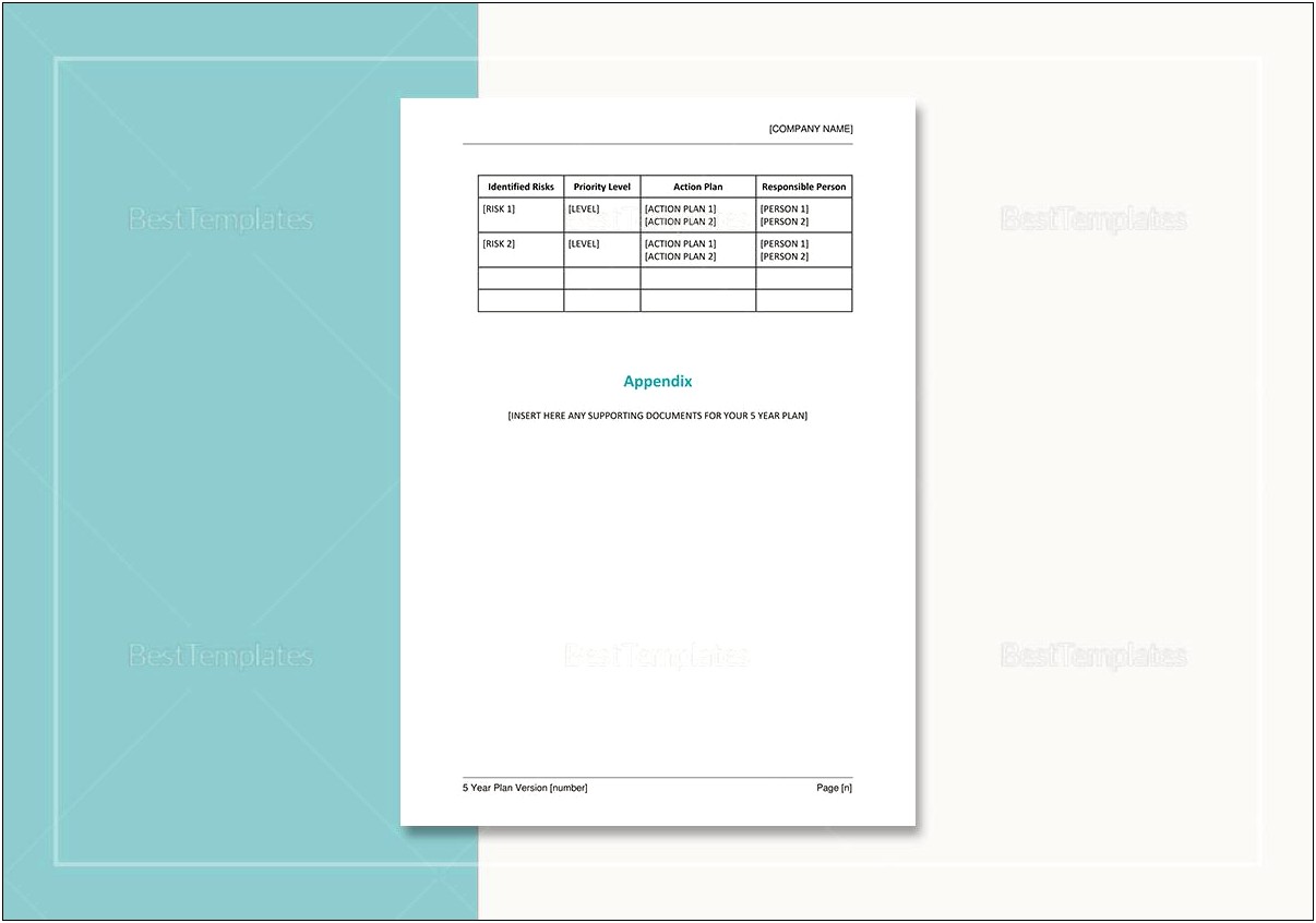 5 Year Plan For Couples Template