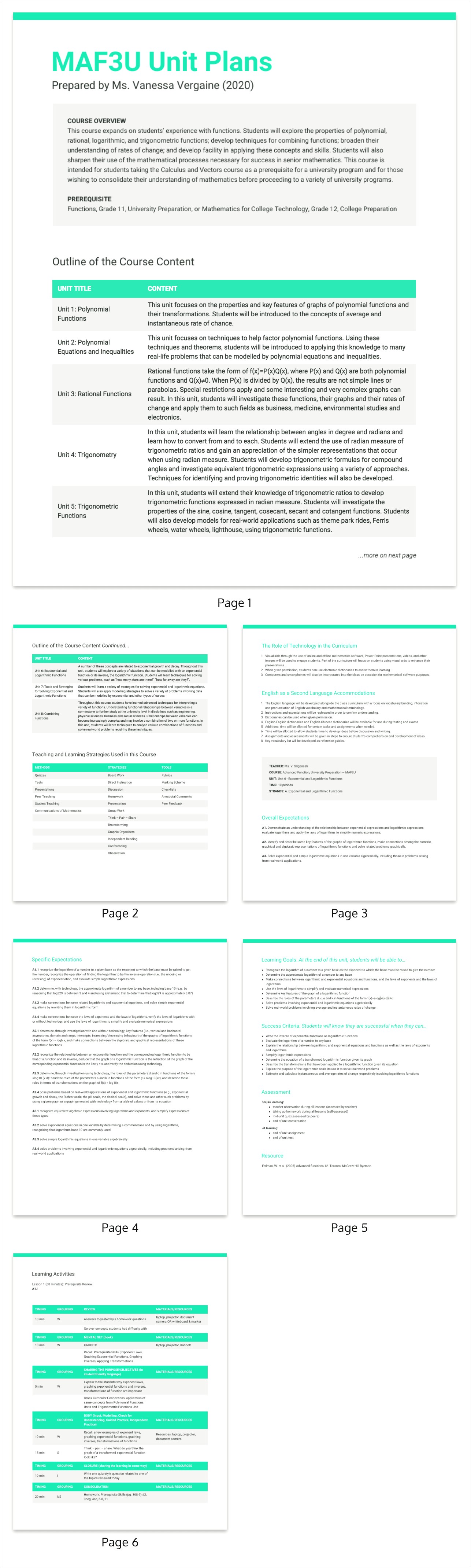 5 Year Planning Template For Public Schools