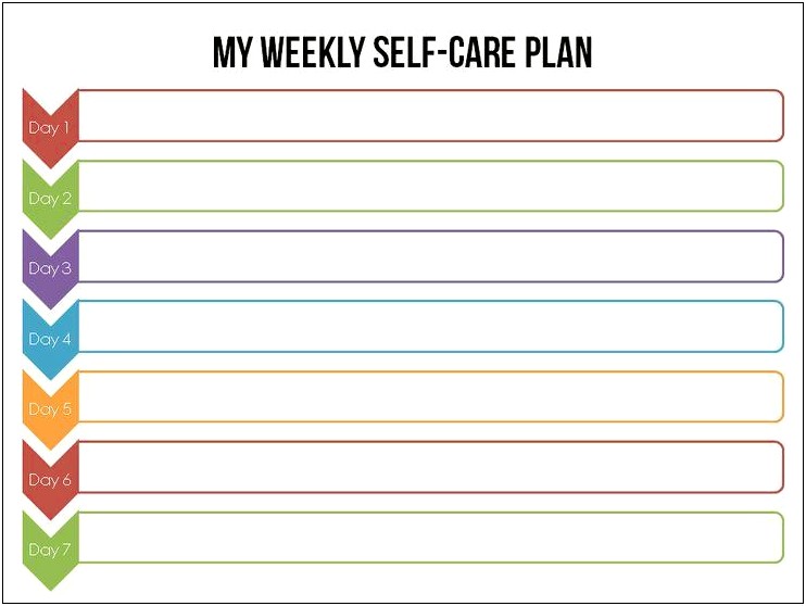 5 Year Self Care Plan Template