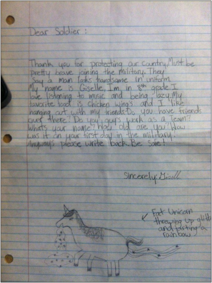 5th Grade Letter To A Soldier Writing Template