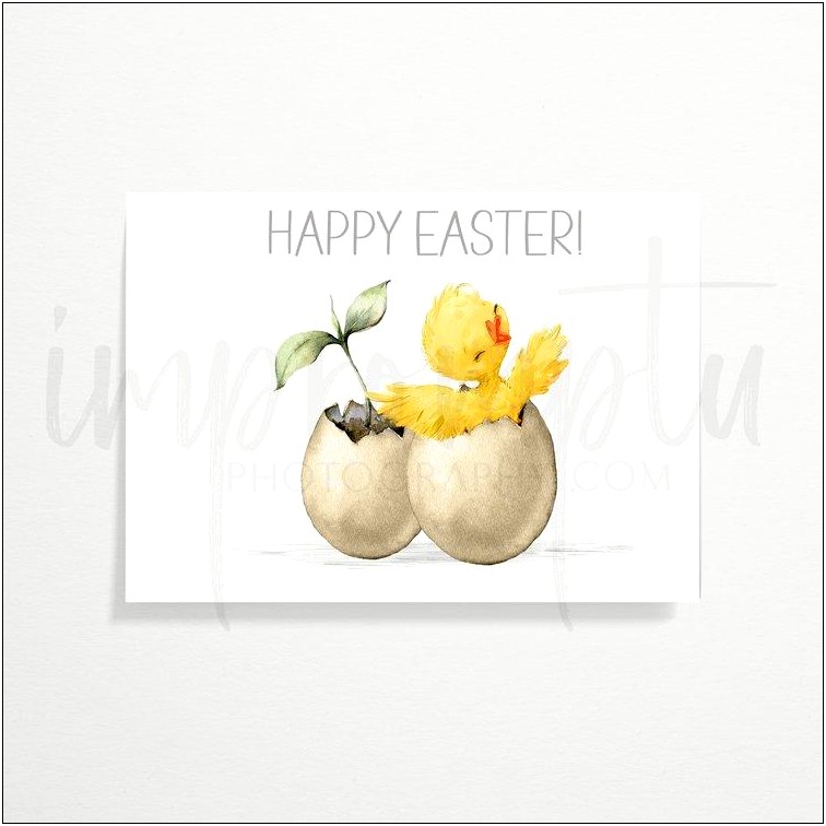 5x7 Digital Kids Easter Card Template