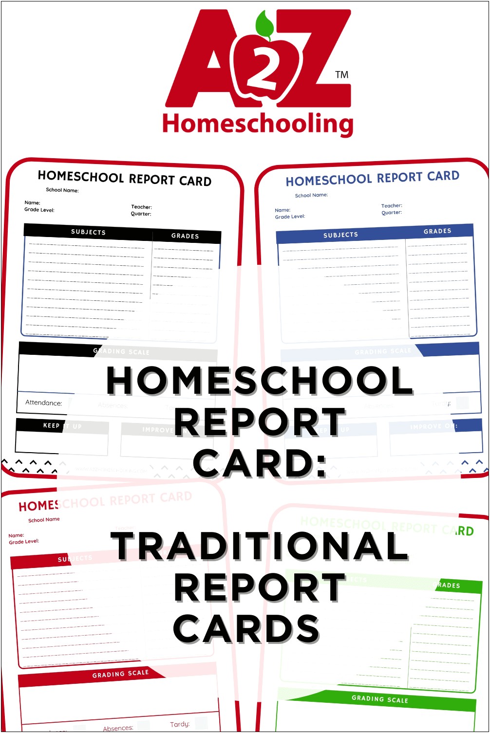 6th Grade Report Card Template Homeschool