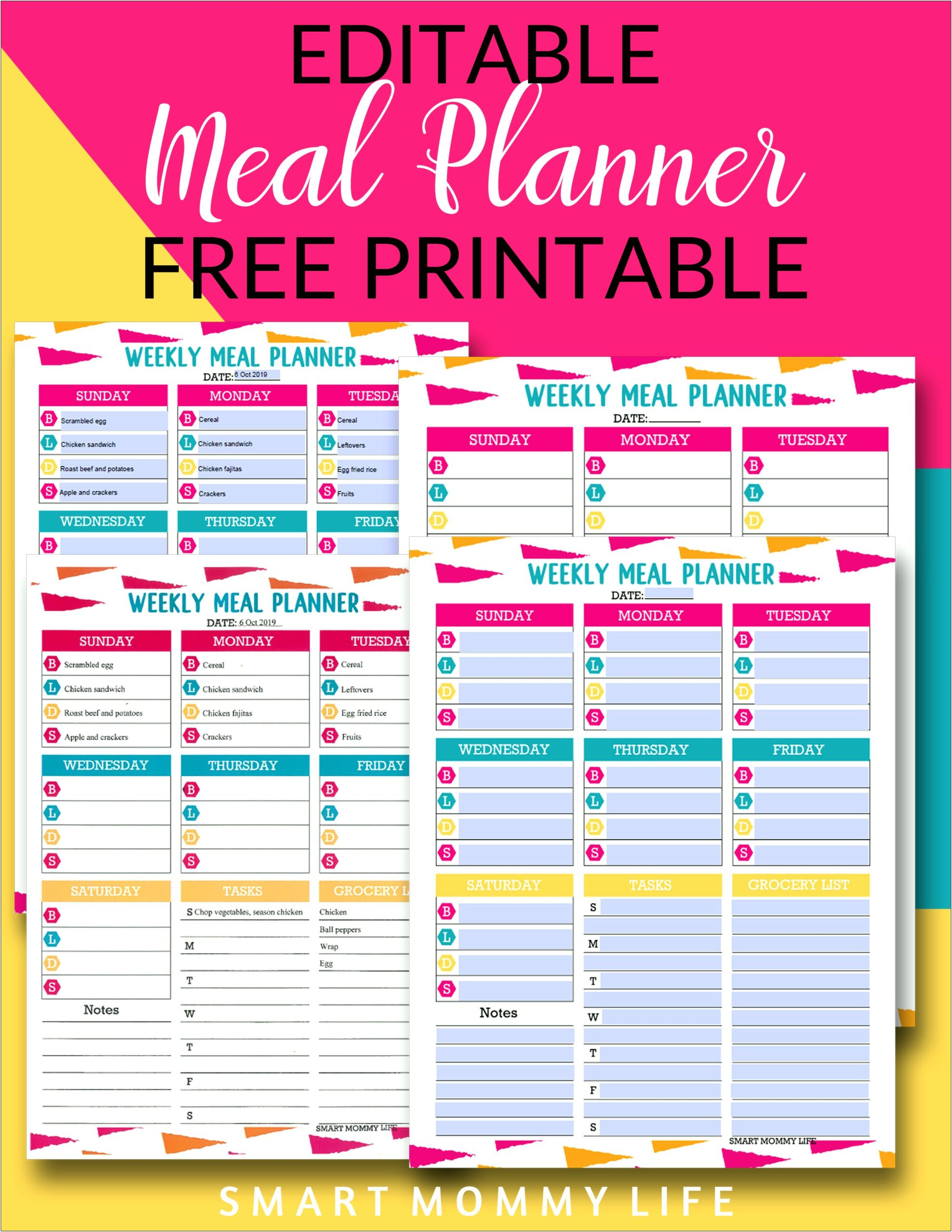 7 Day Meal Plan Template Pdf