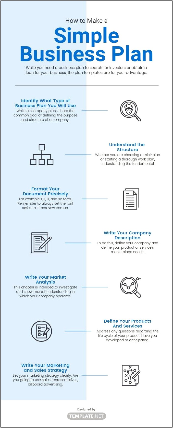 8 Step Business Plan Template Pinterest