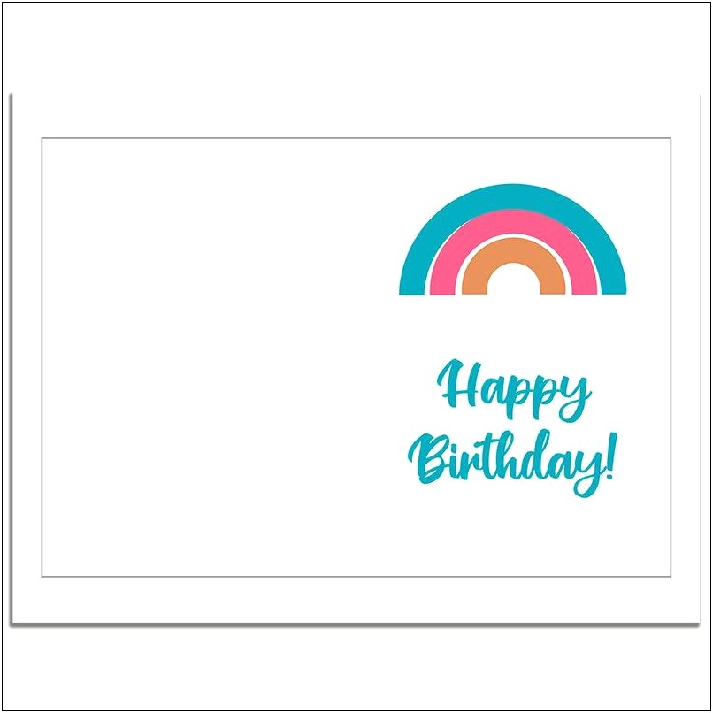 8.5 X 11 Birthday Card Template