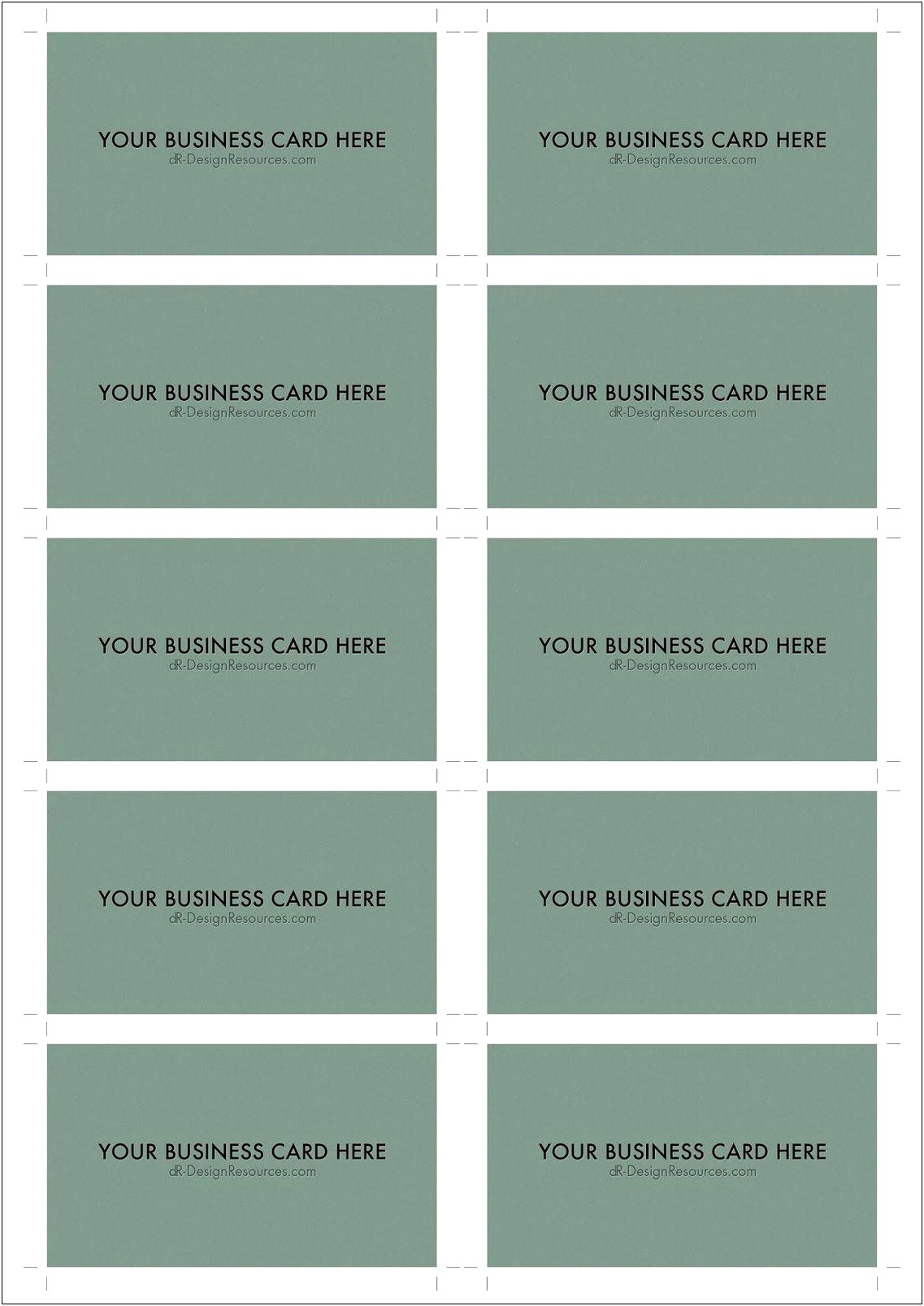 8.5 X 11 Business Card Template Illustrator