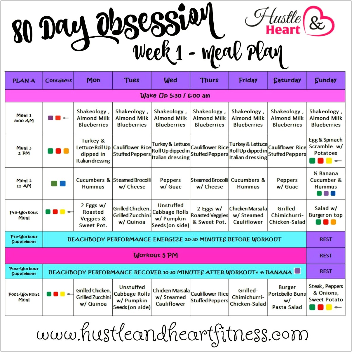 80 Day Obsession Plan C Template