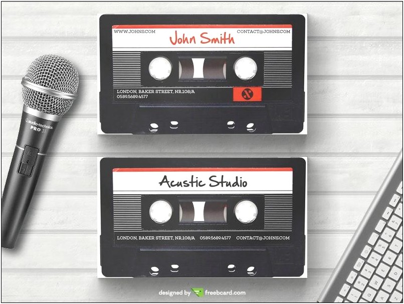 80's Template Cassette Tape Business Card