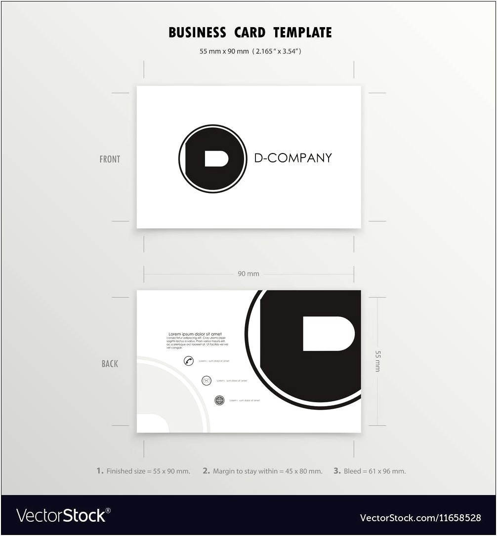 85 X 54 Business Card Template