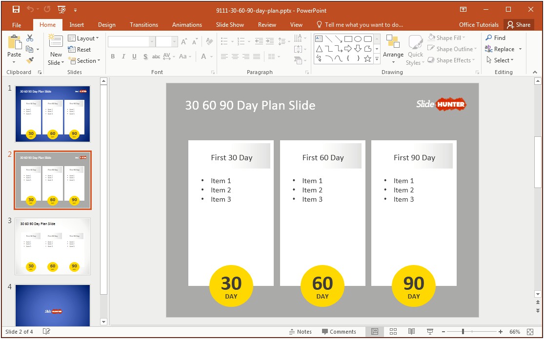 90 Day Action Plan Excel Template