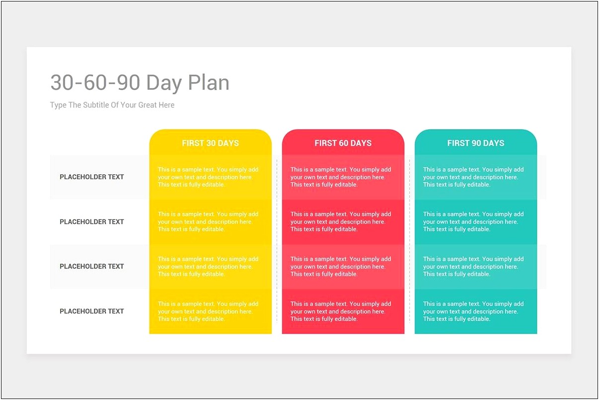 90 Day Business Plan Template Powerpoint