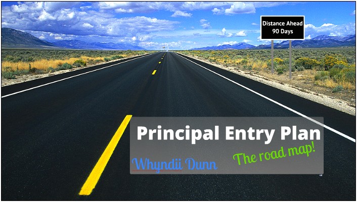 90 Day Entry Plan Catholic School Principal Template