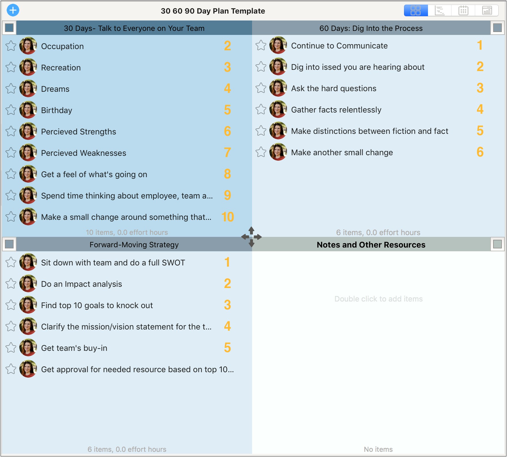 90 Day Entry Plan Principal Template