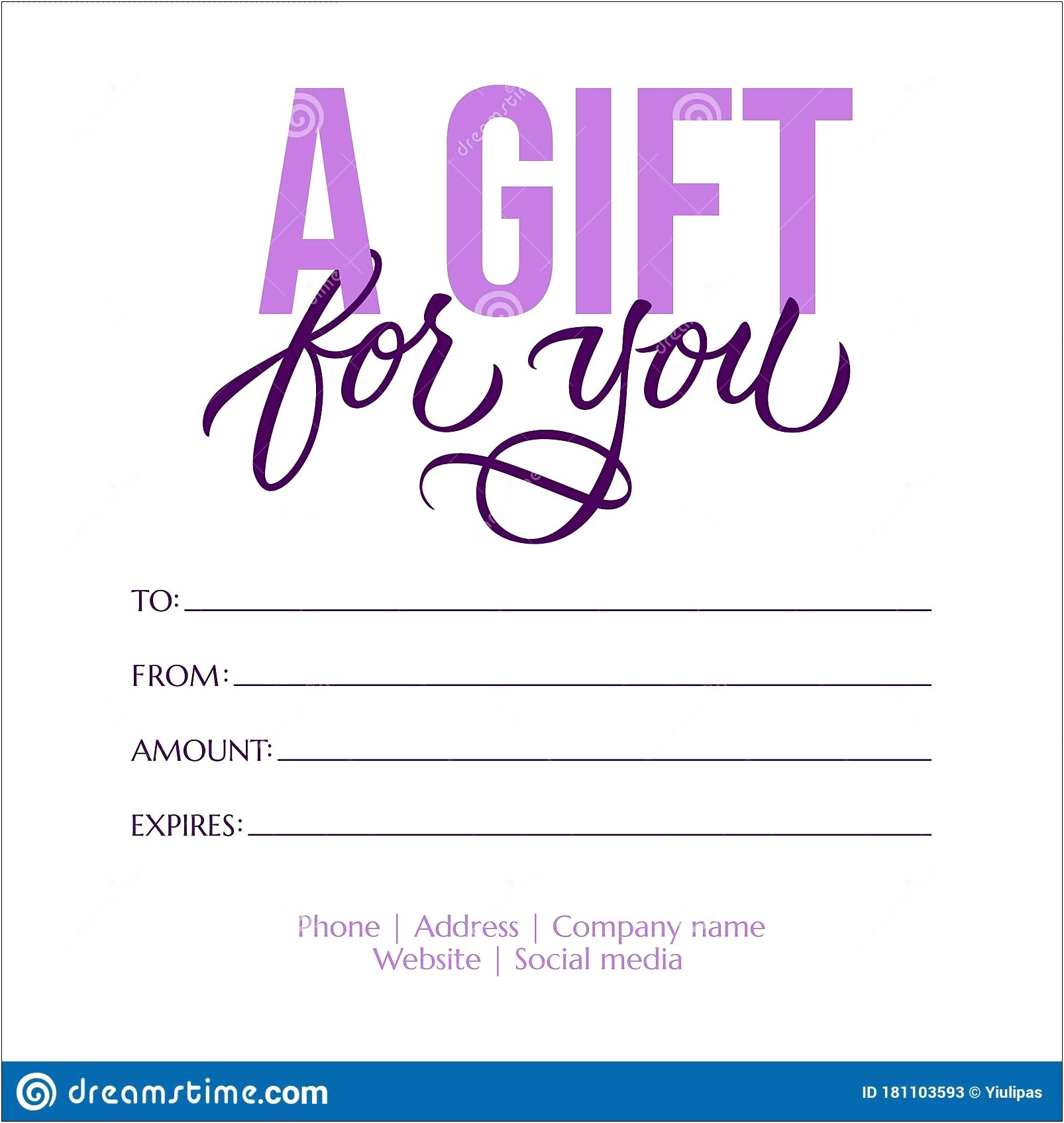 A Gift For You Card Template