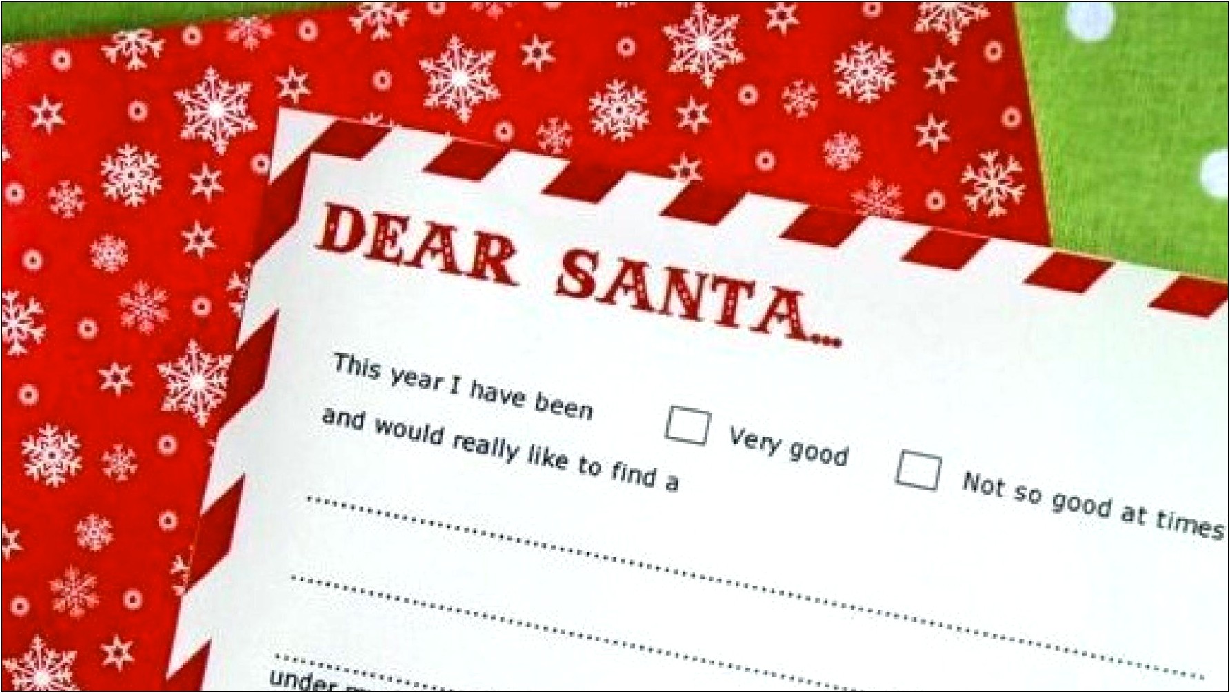 A Letter From Father Christmas Template