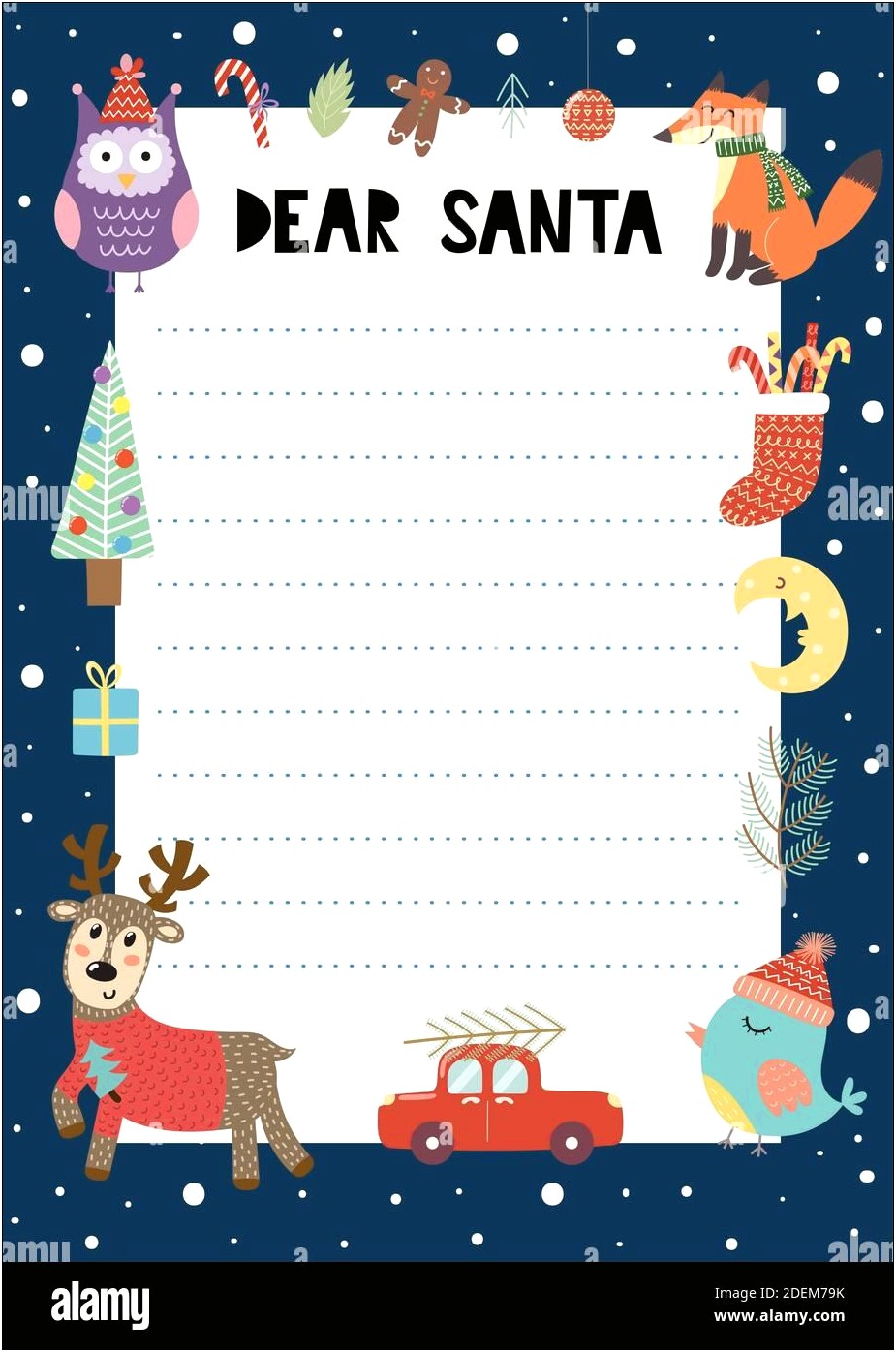 A Letter To Santa Claus Template