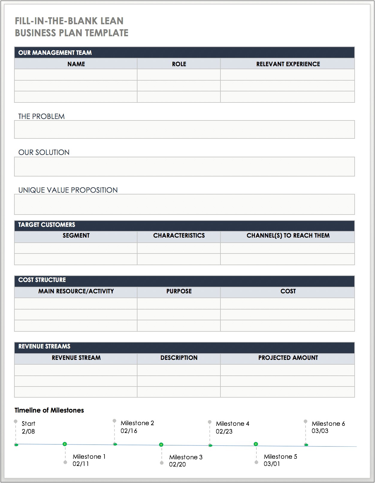 A Sample Event Center Business Plan Template