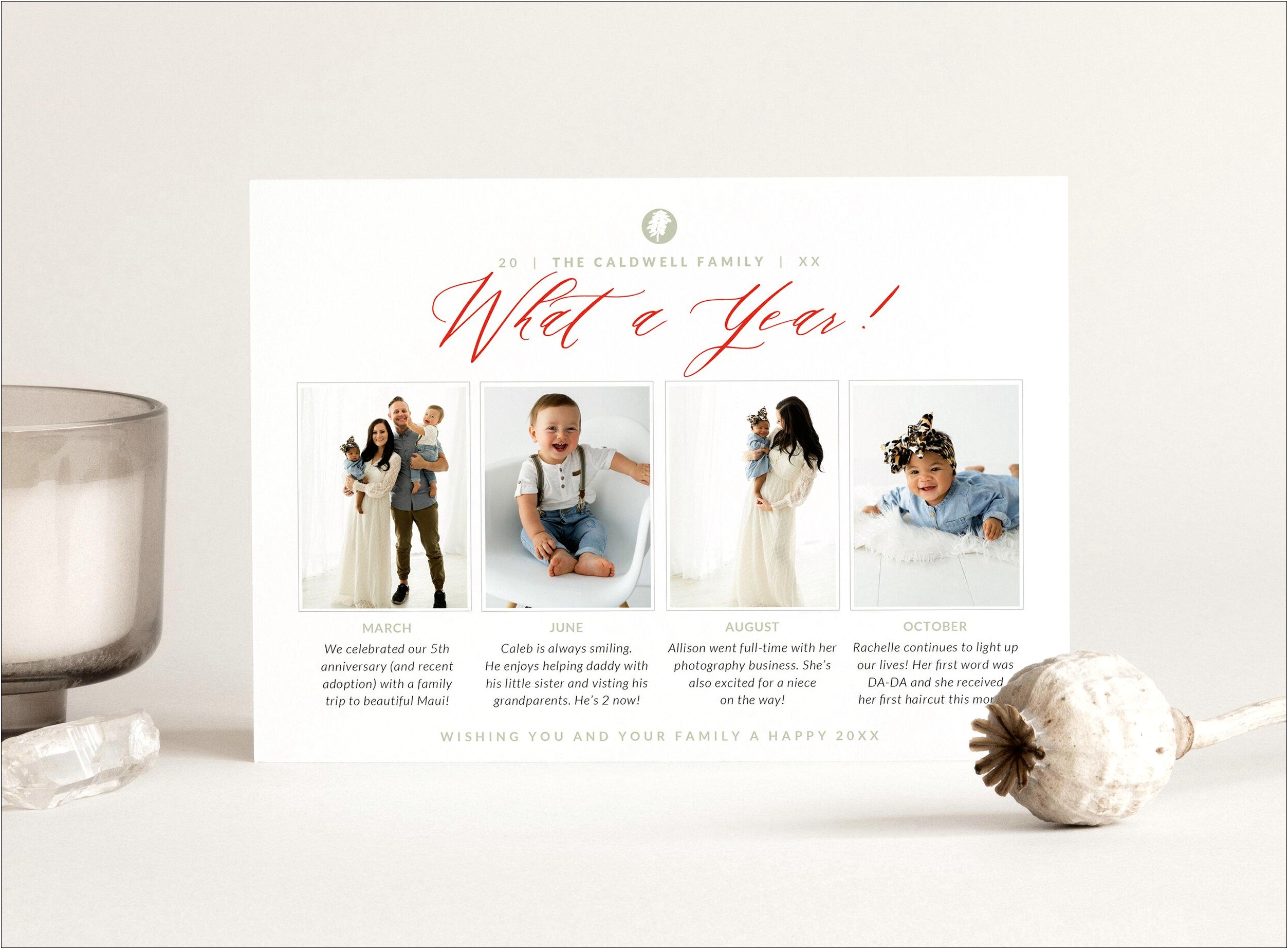 A Year In Review Christmas Card Template