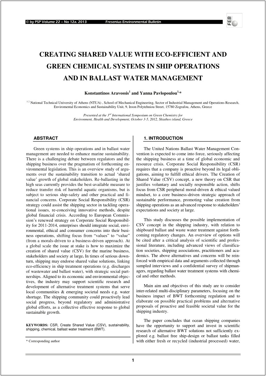 Abs Ballast Water Management Plan Template