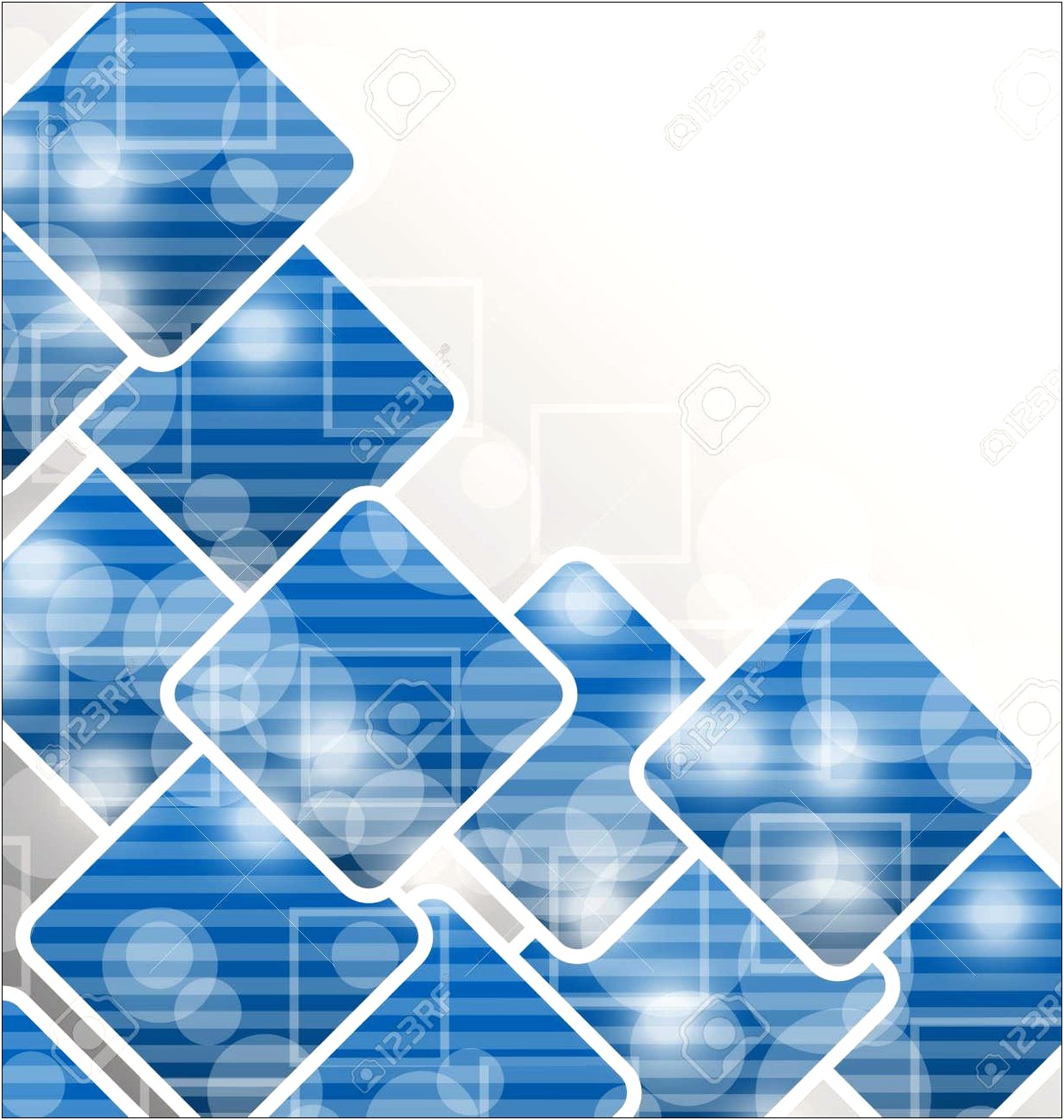 Abstract Blue Square Business Card Templates