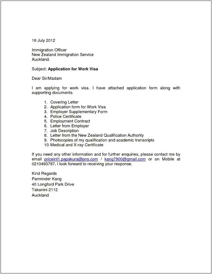 Academic Cover Letter Template New Zealand