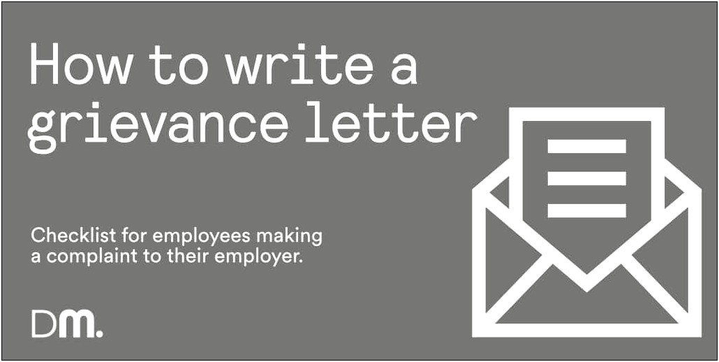 Acas Grievance Letter Template For Employee