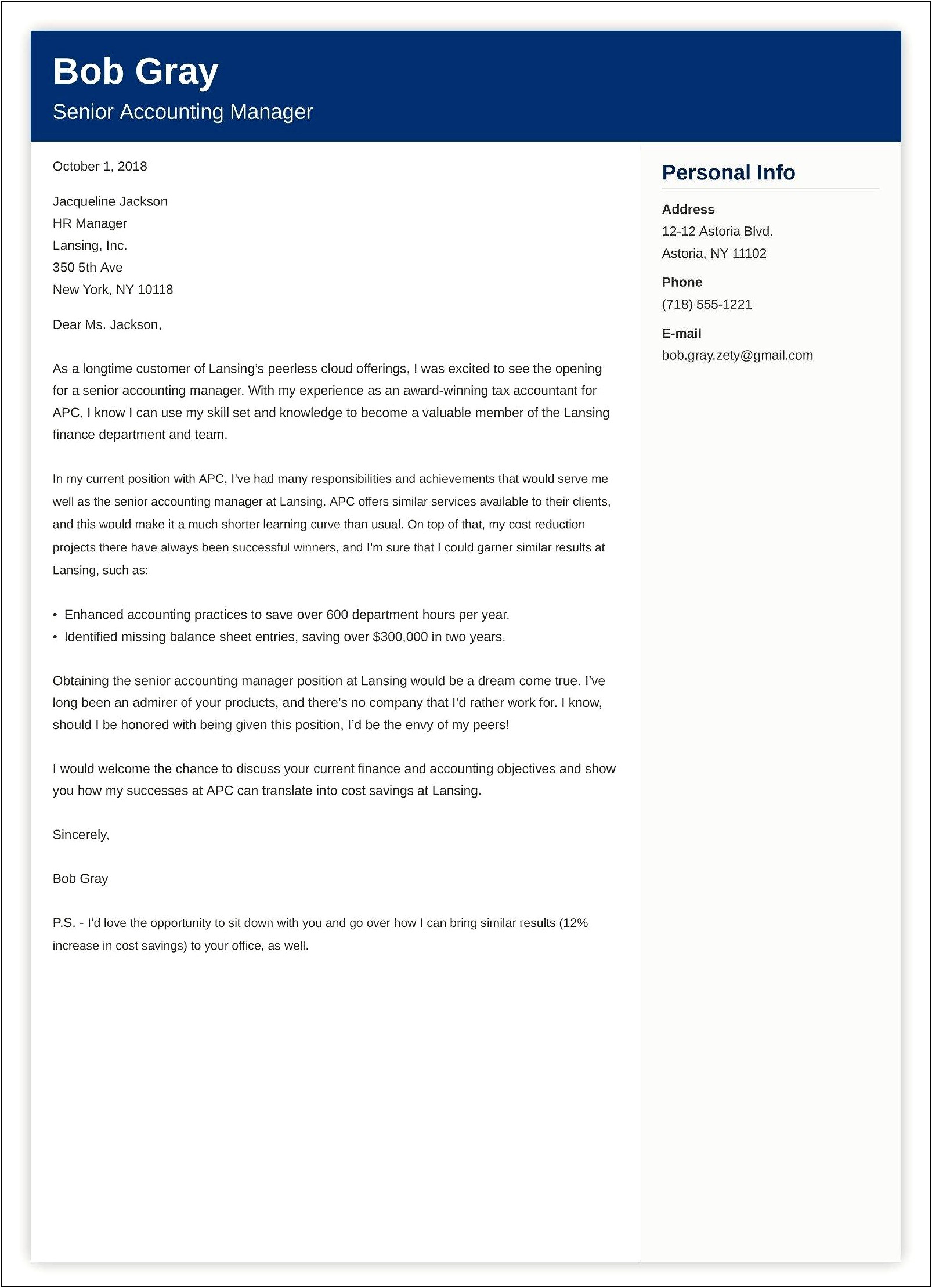 Accounts Payable Clerk Cover Letter Template