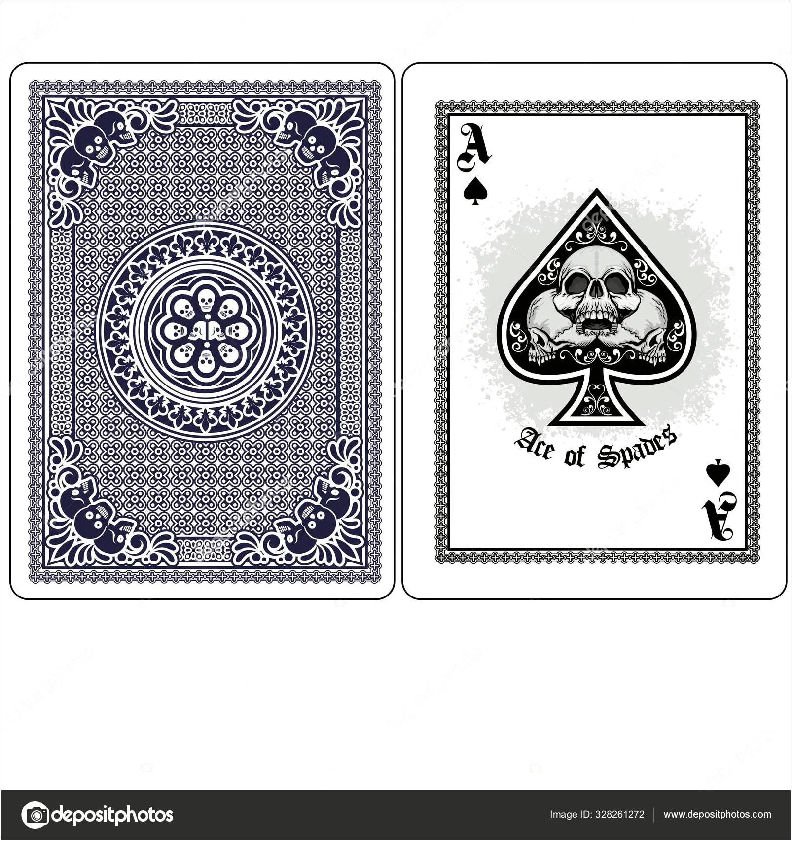 Ace Of Spades Playing Card Ai Template