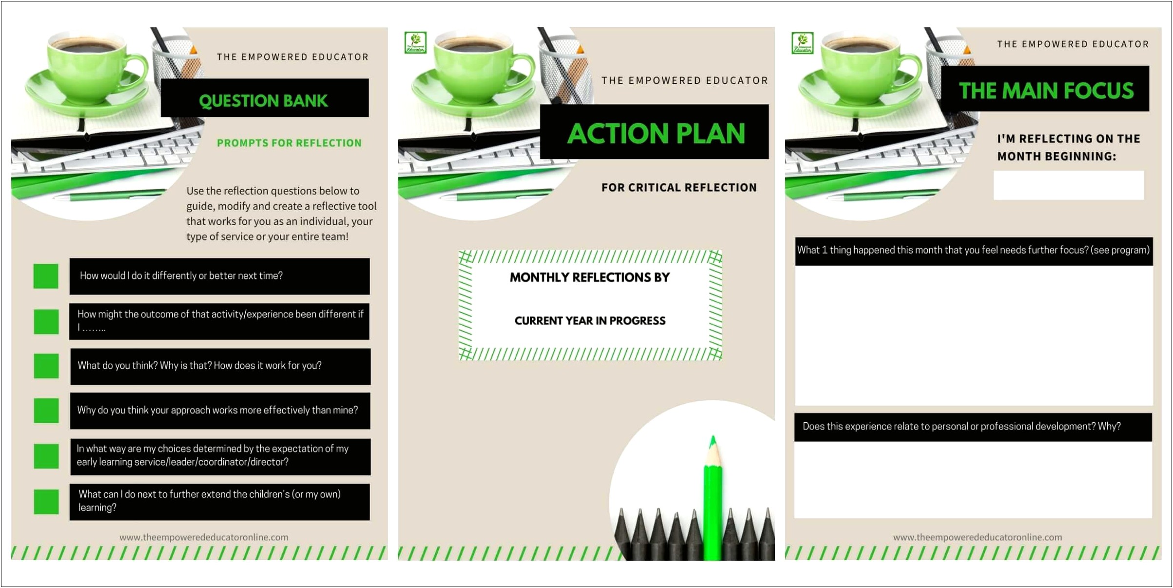 Action Plan For Improving Reflection Template