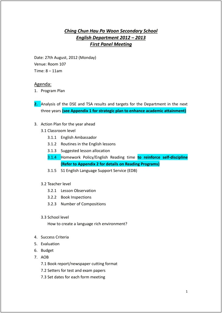 Action Plan Template For Reading Assessment