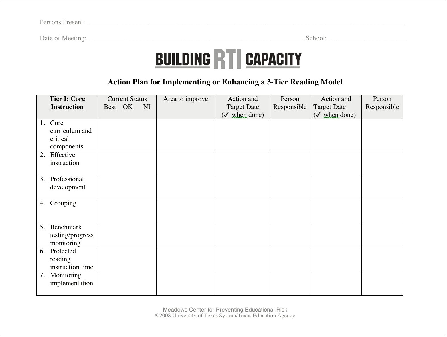 Action Plan To Improve Customer Service Template