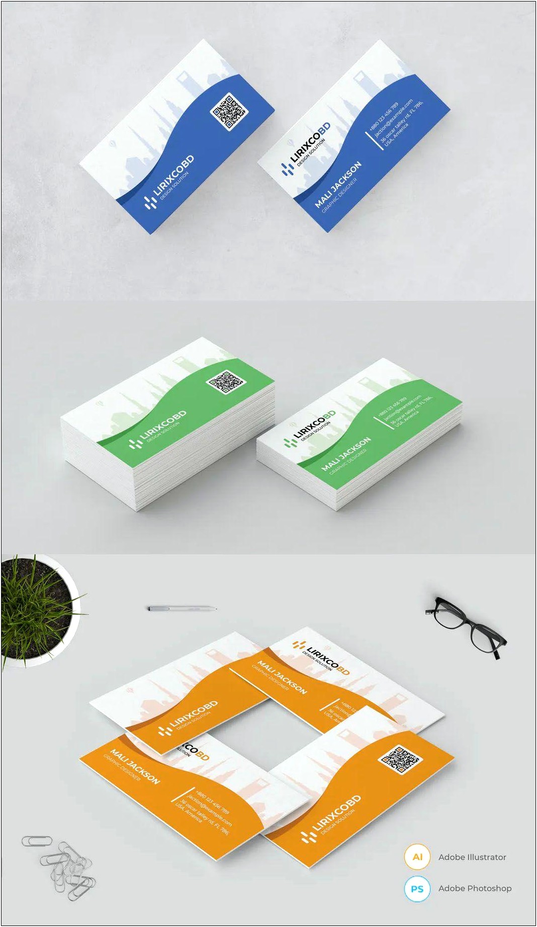 Adobe Illustrator Business Card Template Bleed