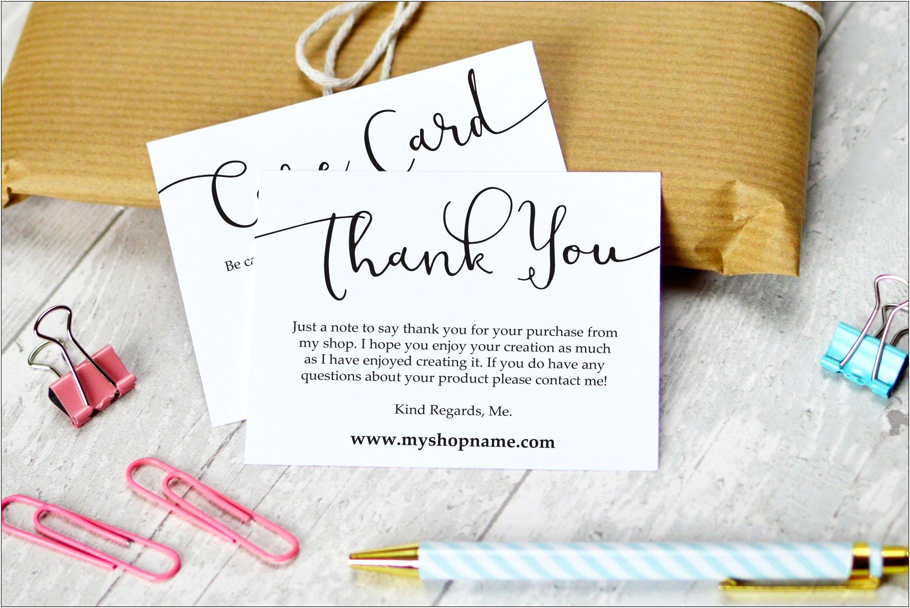 Adobe Illustrator Thank You Card Template