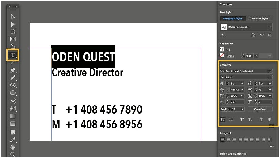 Adobe Indesign Cs6 Business Card Template