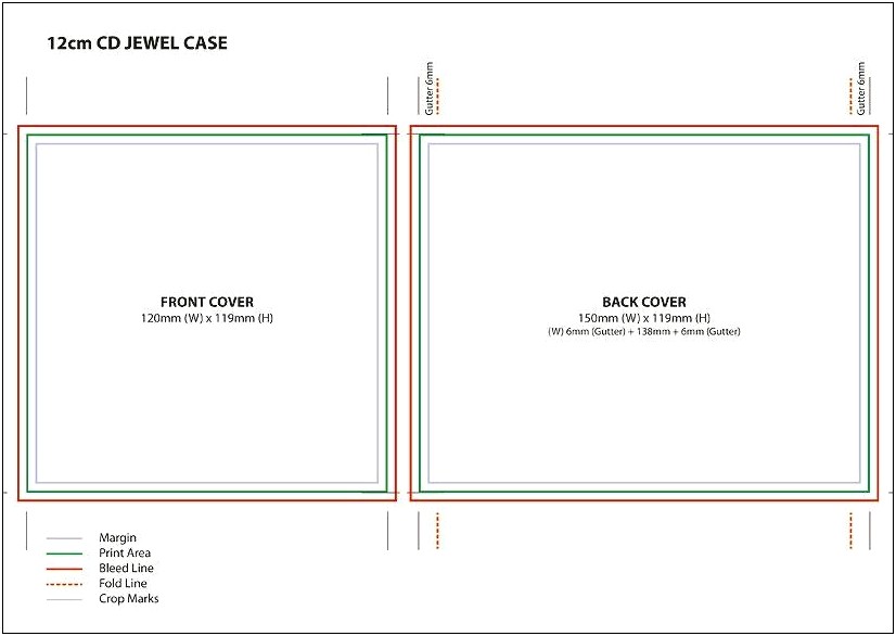 Adobe Indesign Template Cd Jewel Case Tray Card