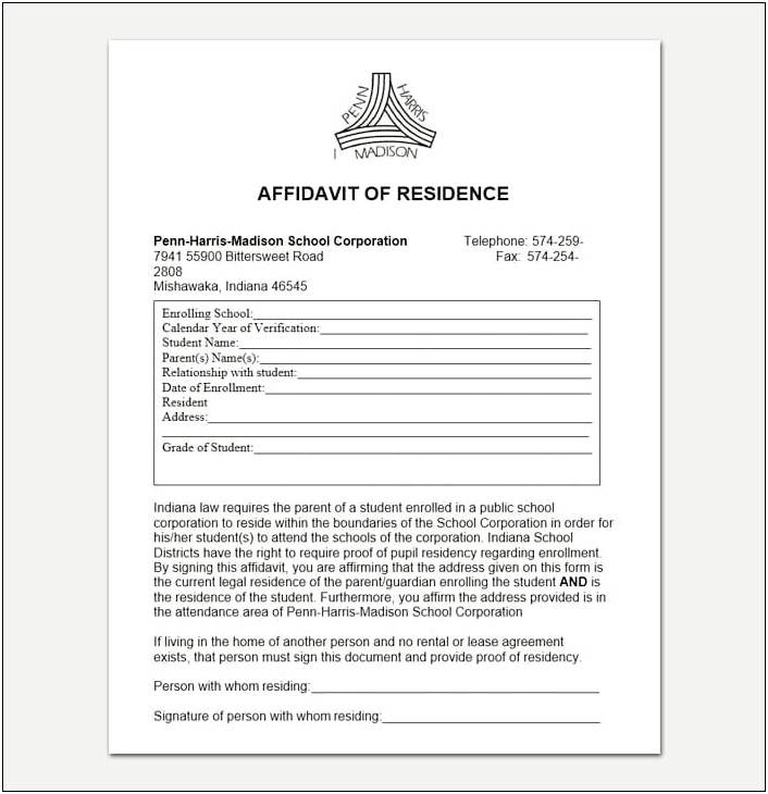 Affiliate Letter Template Residency Verification Insurance